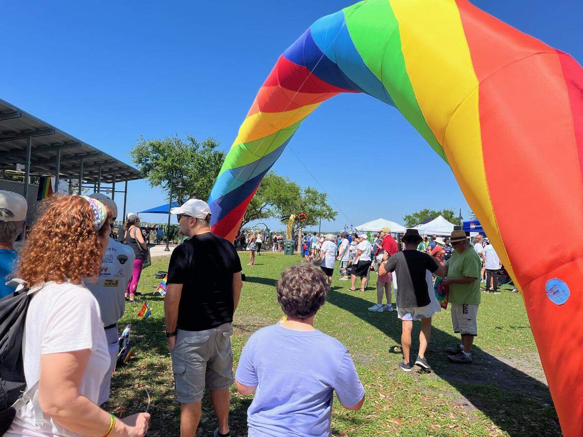 Marry Tavarozzi, board president of ALSO Youth, dubbed Saturday’s festival as the “biggest and best” during the eighth annual Manatee Pride festival in Bradenton on Saturday, March 11, 2023.