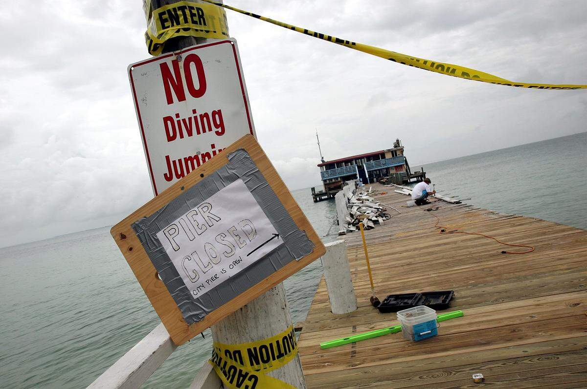 The Rod and Reel Pier underwent construction in June 2007.