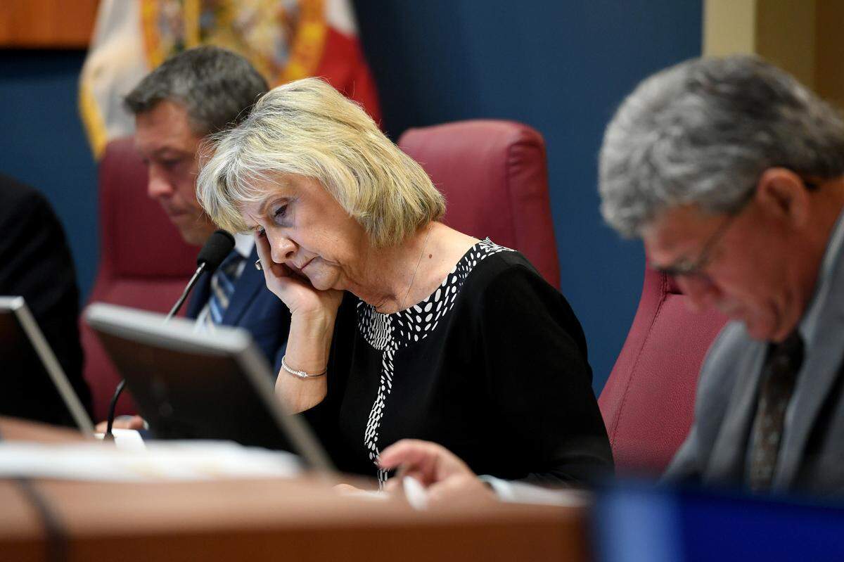Florida’s ethics board is set to determine whether it will accept a settlement with Manatee County Commissioner Vanessa Baugh over her role in organizing an exclusive COVID-19 vaccine event. In this Bradenton Herald file photo, Baugh listens to a presentation during a June 2, 2022, public meeting.