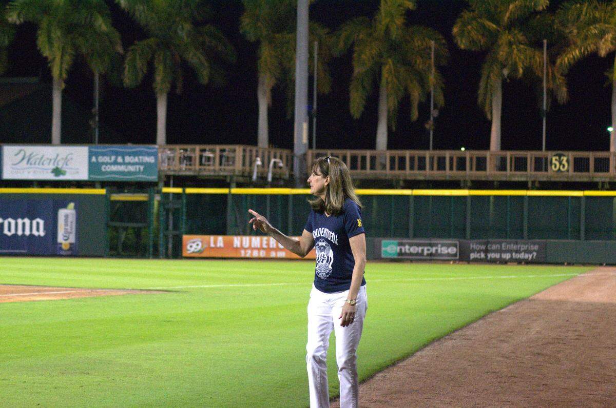 The Bradenton Police Department faced off against the Manatee County Sheriff’s Office in “Battle of the Badges,” a baseball match for charity at LECOM Park on Tuesday.