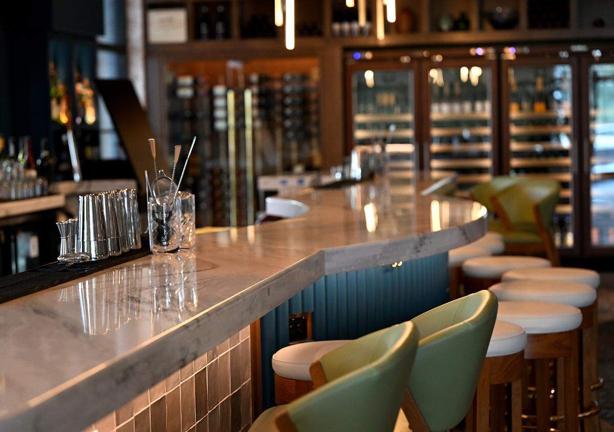 The indoor bar at Taverna Toscana at 1301 Sixth Ave. W. on Friday, May 10, 2024.