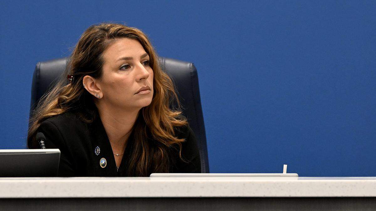 Commissioner Amanda Ballard during a meeting where Manatee County commissioners approved a motion to direct staff to move forward with crafting an ordinance imposing a curfew on juveniles in unincorporated Manatee County. The curfew prohibits minors from being in public places or establishments during certain hours of the night.