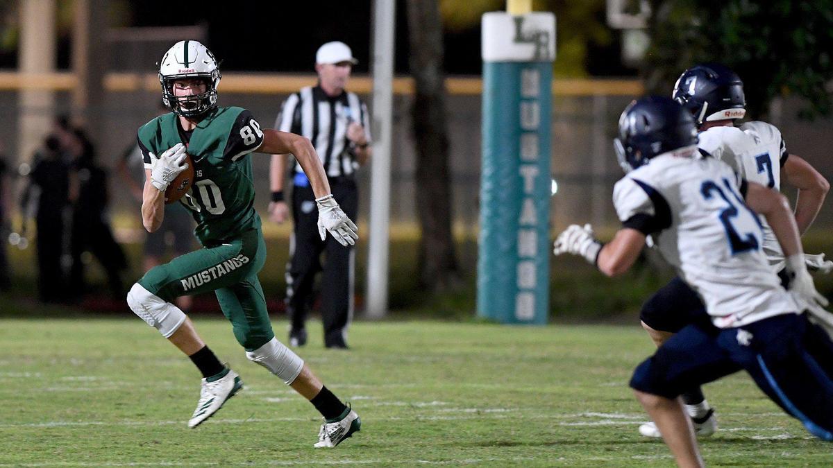 Michael Cucci had five touchdown receptions during Lakewood Ranch’s overtime win against North Port in Week 4.