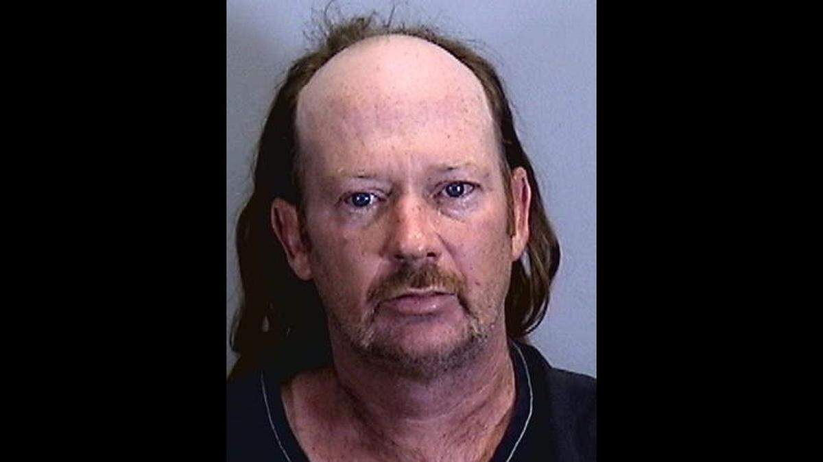 Michael L. Brown, 47, was charged with felony criminal mischief and armed trespassing on Thursday after deputies say he slashed the banners of the new city pier on Anna Maria Island.