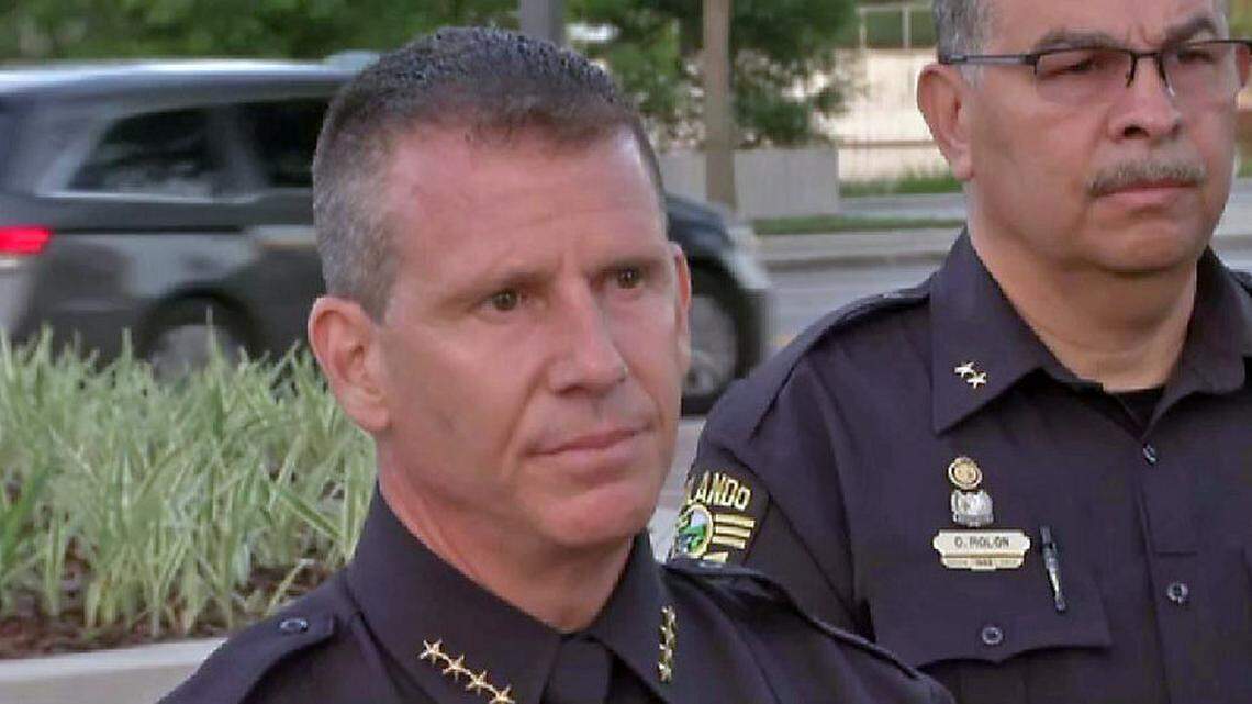 An Orlando police officer suffered a serious injury after gunfire was exchanged with a suspect during a domestic incident late Sunday night. The suspect is barricaded inside his apartment and holding four children hostage, according to police.