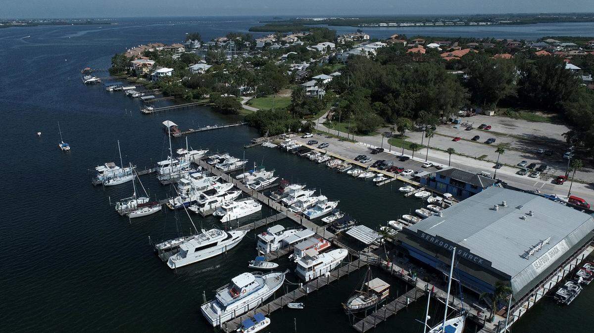 The Seafood Shack — an iconic Cortez marina, restaurant and bar since 1971 — is set to be purchased by Manatee County Government for $13 million to build a public boat ramp. The property is pictured from above in this September 2022 Bradenton Herald file photo.