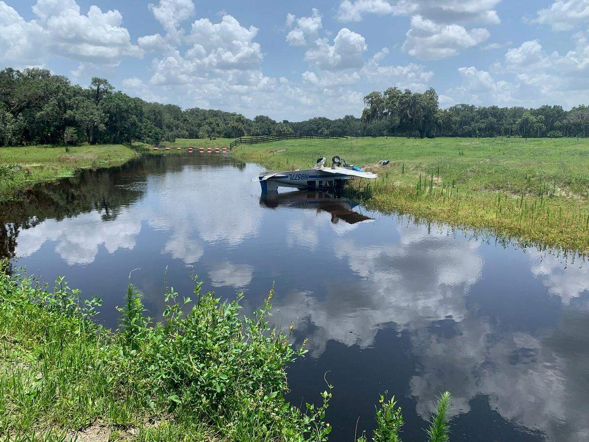 A small plane was discovered crashed in the Myakka River on Tuesday, June 14, 2022. It had crashed the night before and the pilot escaped unharmed, the sheriff’s office said.