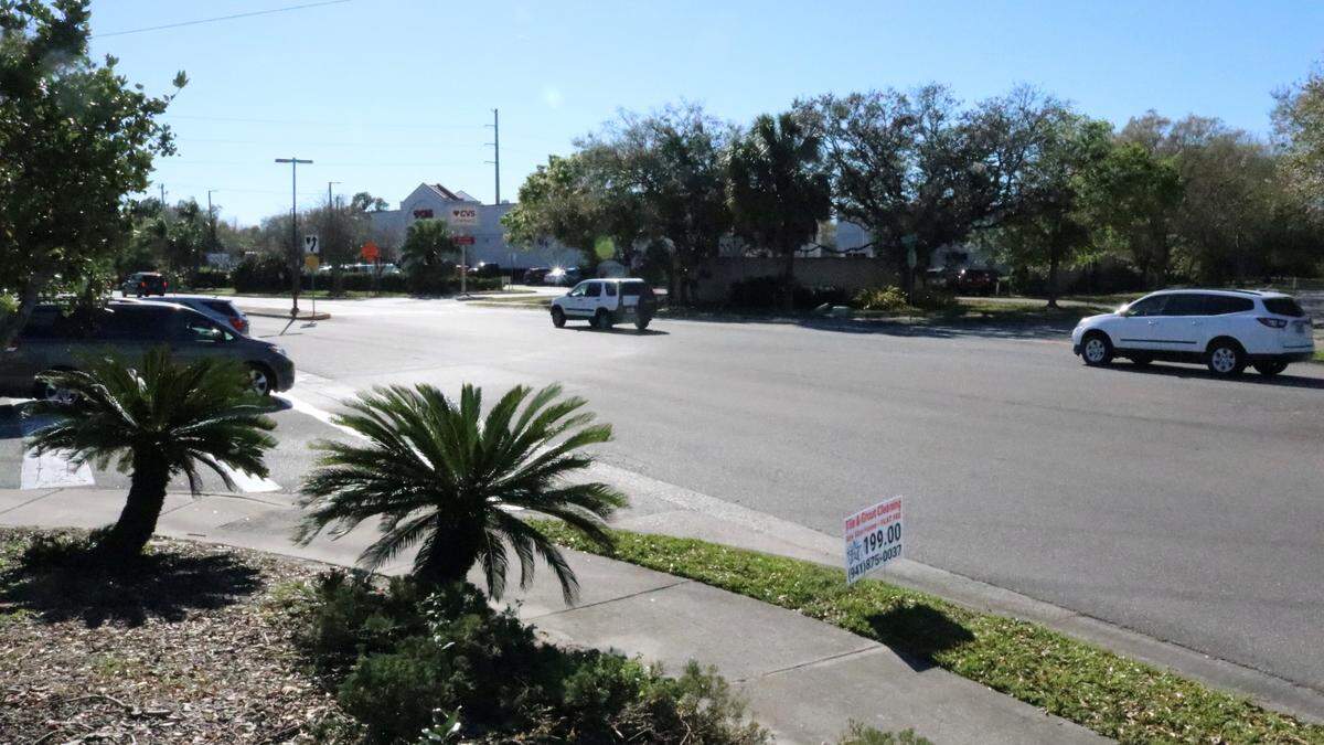 Construction could start this year on a roundabout on Creekwood Boulevard and 52nd Place East, shown Feb. 13, 2023, at a cost of $1.75 million.