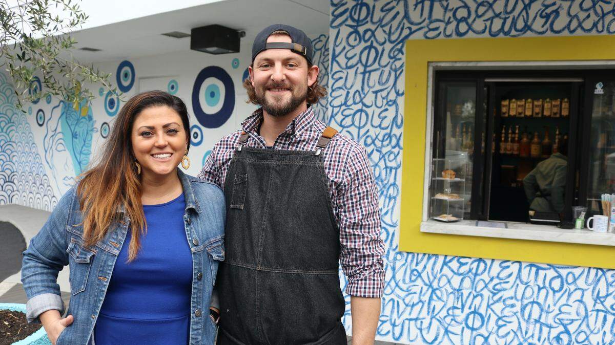 Eleni Sokos and Jason Simpson opened Kefi Streetside Cafe, 1201 6th Ave. W., Bradenton, in November. They are shown above 2/8/2021.