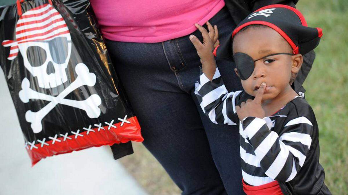 FILE: Malik Gipson, 2, is a pirate at the Manatee County Fairgrounds in Palmetto for the Crime Stoppers 12th annual Halloween Safe Kids Night. 
 TIFFANY TOMPKINS-CONDIE/Bradenton Herald
