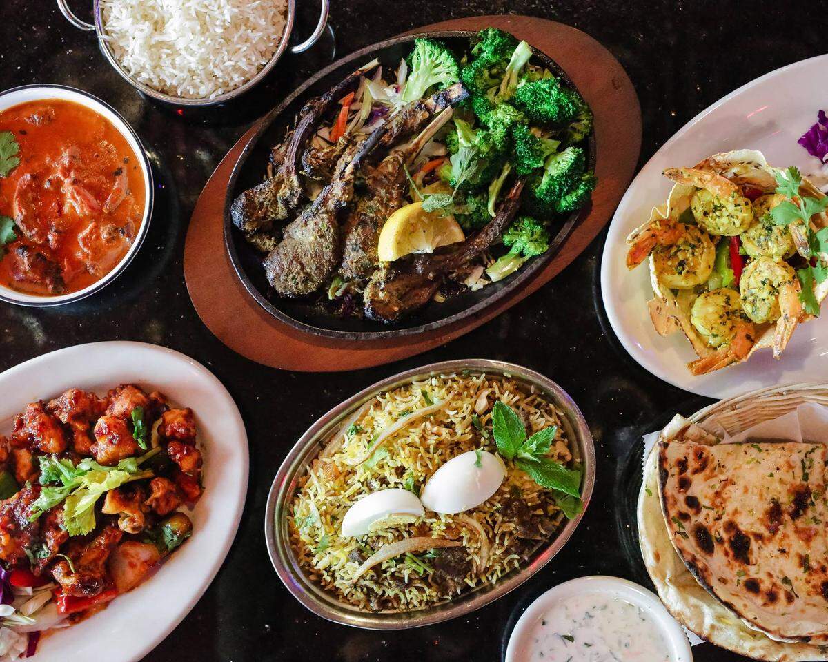 A spread of traditional Indian dishes at Flavors of India in Bradenton.