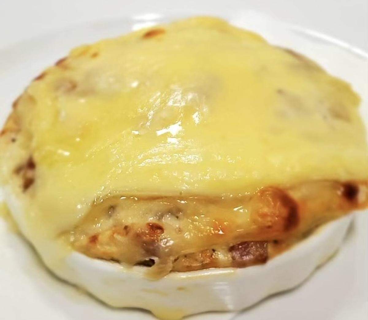 Myriam and Jean Dandonneau are aiming to open their third Madamoiselle Paris restaurant and bakery in March at 9906 Gulf Drive, Anna Maria. Show above is their tartiflette, a cheesy casserole.