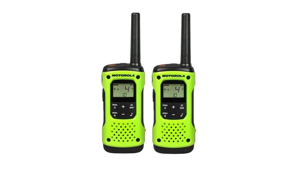 If you are looking to get fancy with two way radios, the Motorola T600 H20 is one way to go. They have a range of up to 35 miles, are waterproof, have water activated LED lights and built-in NOAA weather radio.