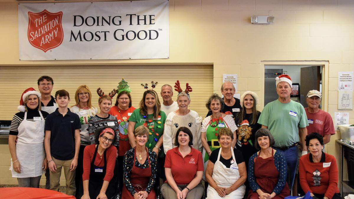 Fueled by the kindness of others, more than 20 volunteers at the Salvation Army of Manatee County provided Christmas dinners on Wednesday afternoon as part of an annual charity event for the less fortunate.