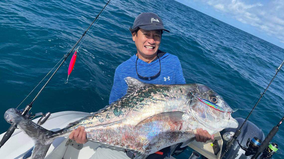 An African pompano caught by an angler during a recent Gulf of Mexico fishing excursion with Capt. Pablo Koch-Schick.