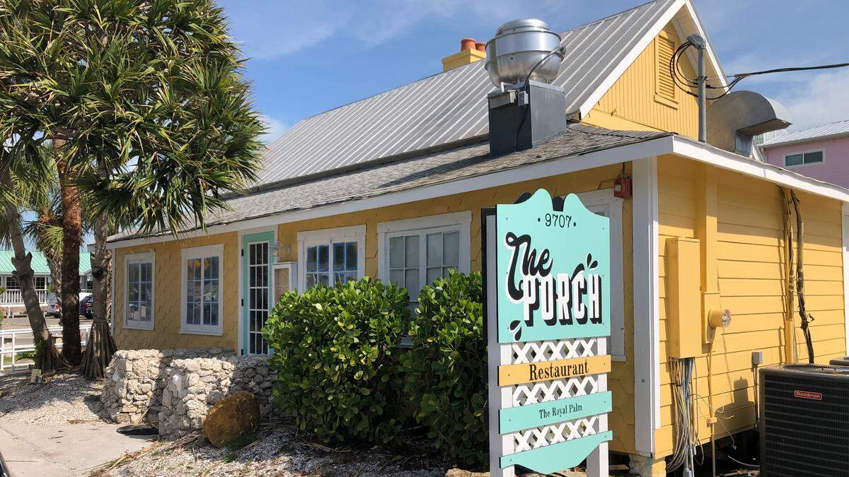 4/15/2021-- The Porch restaurant, 9707 Gulf Drive, Anna Maria, is expected to open in about one month. The 1913-vintage building has had many occupants over the years, most recently The Sign of the Mermaid.
