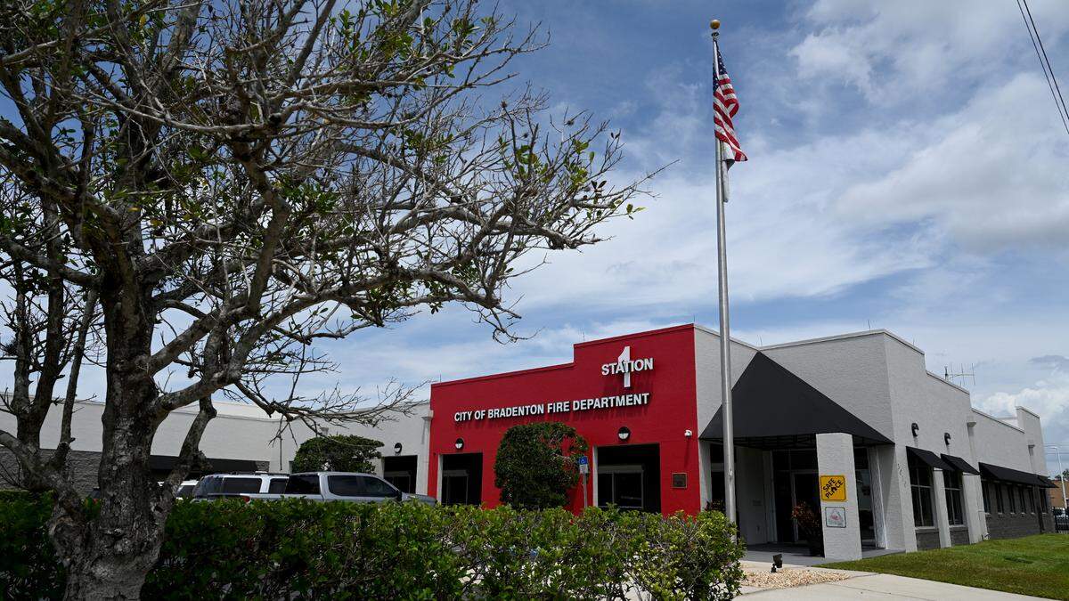The City of Bradenton Fire Station at 1010 Ninth Avenue West, is pictured on April 30, 2024. The station may be the home of Manatee County’s first Safe Haven Baby Box.