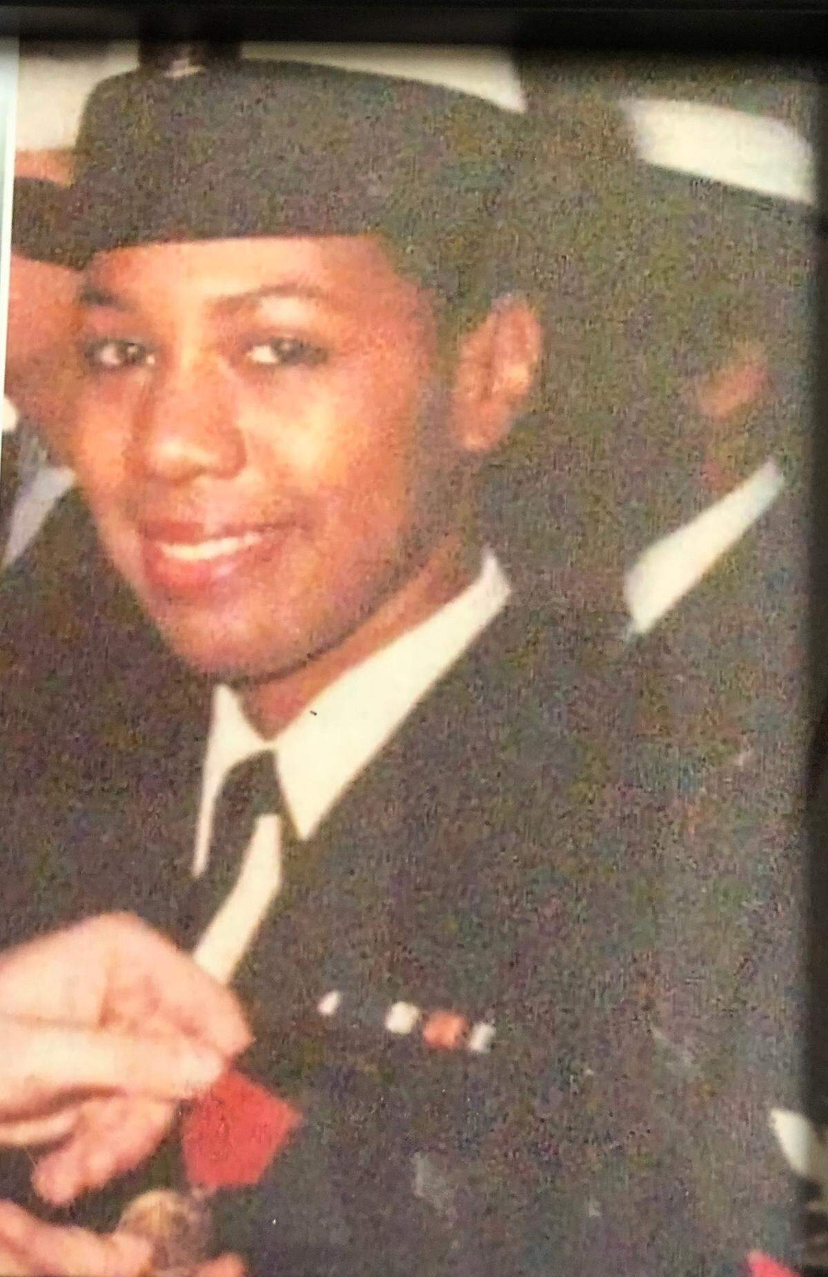 Karen Hernandez is the first woman to lead Veterans of Foreign Wars Post 9226 in Ellenton. She served in the U.S. Navy during the first Gulf War. She is shown above in her active duty days.