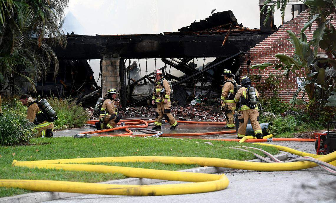 West Manatee Fire Rescue was joined by other fire stations to battle a structure fire in the 800 block of 65th Street West in Northwest Bradenton Thursday morning.