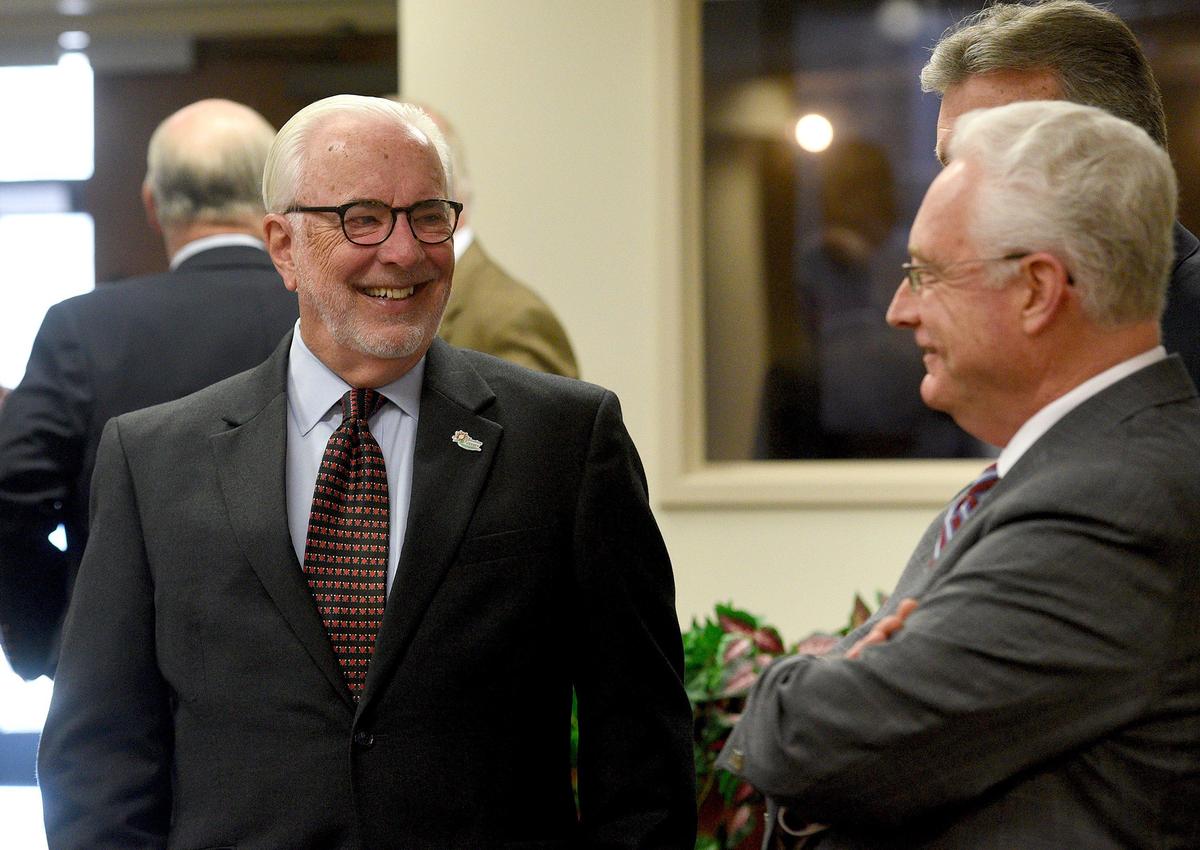 The Manatee County Commission held a workshop to discuss a replacement for the County Administrator, Ed Hunzeker, left, who is retiring in a month.