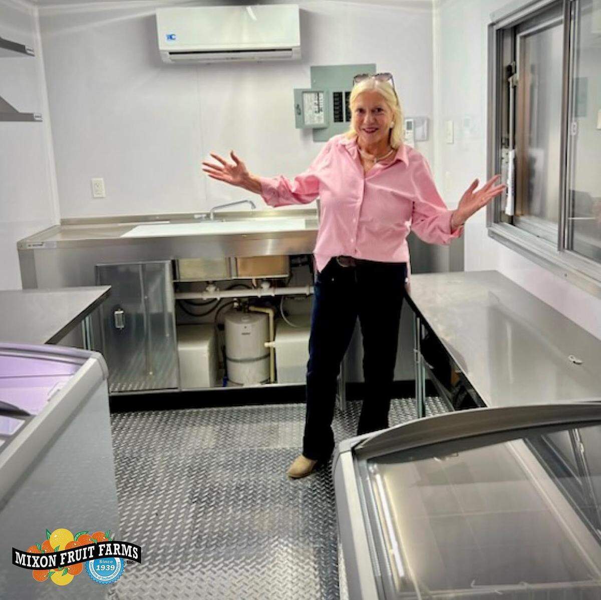 Owner Janet Mixon said the truck will serve popular items like ice cream and pressed Cuban sandwiches. Facebook/Mixon Fruit Farms