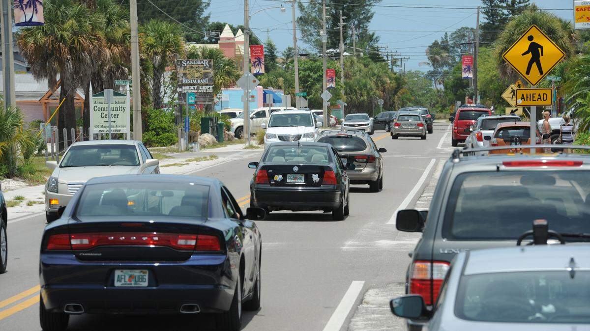 Traffic moves along Gulf Drive on Anna Maria Island. Elected officials on the island have discussed paid parking as a way to boost revenue. 
 GRANT JEFFERIES/Bradenton Herald File Photograph