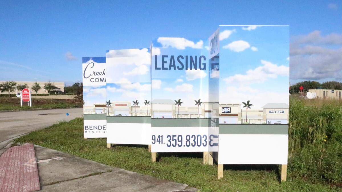 10/26/2021--Benderson Development is continuing site preparation work, and leasing, for the Creekside Commons shopping center in Parrish.