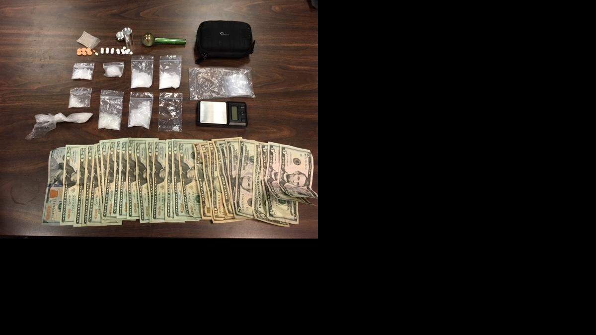 Evidence collected in methamphetamine bust Friday.