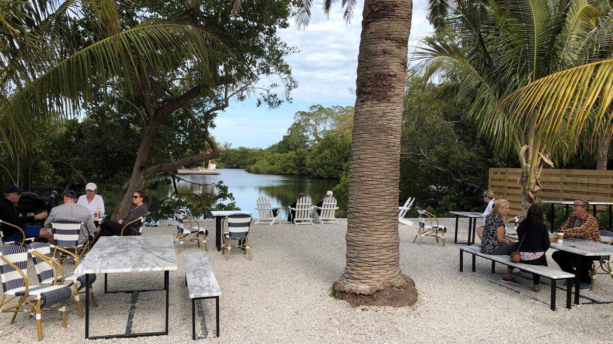 Business has been brisk at the North Shore Cafe, which recently opened at 304 Pine Ave., Anna Maria. An outdoor waterfront space has been popular with guests. The business is owned by Nathan and Colleen Geller.