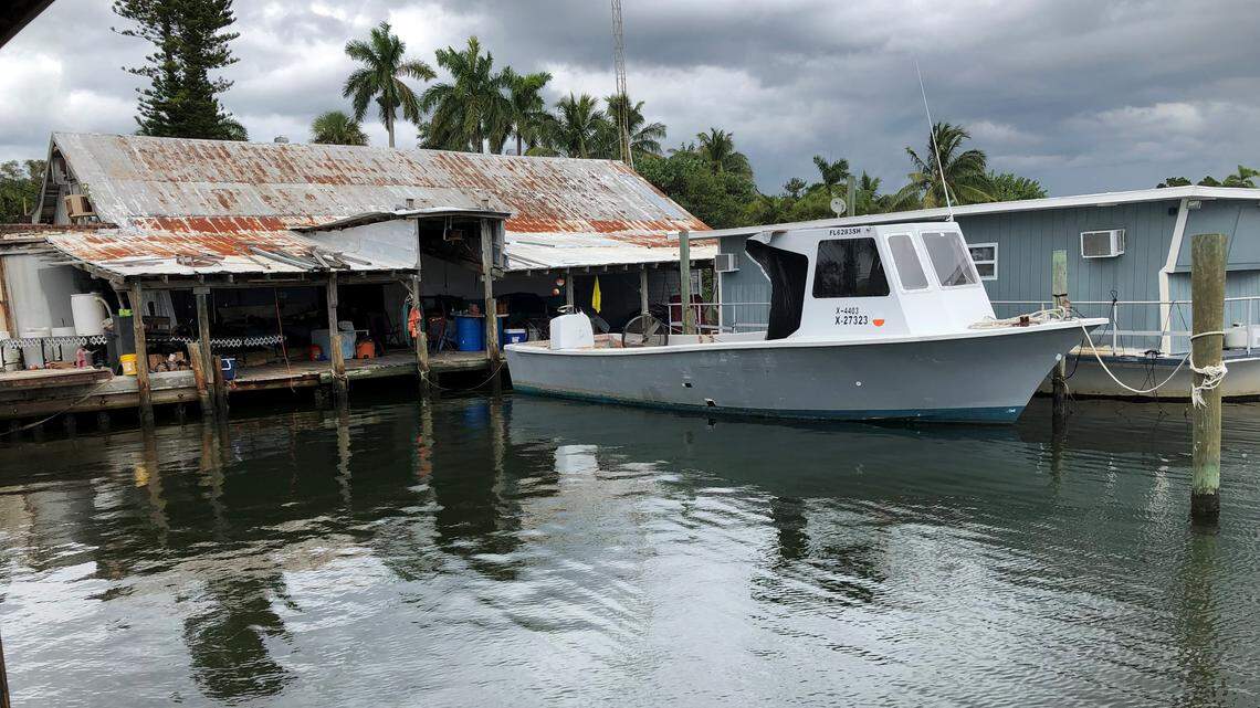A stone crab boat is docked at Cortez, awaiting the start Oct. 15 of the stone crab harvest. The harvest continues through May 15.