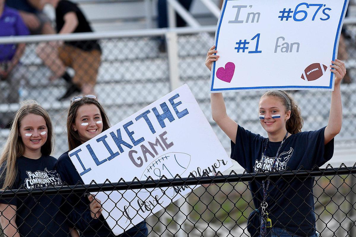 Fans cheer on their team during last week’s game against Sarasota Riverview at Parrish Community Hi