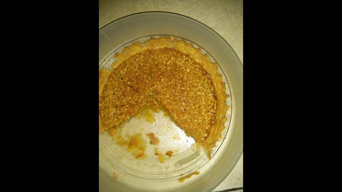 Lovina Eicher’s daughter, also named Lovina, loves this homemade oatmeal pie.