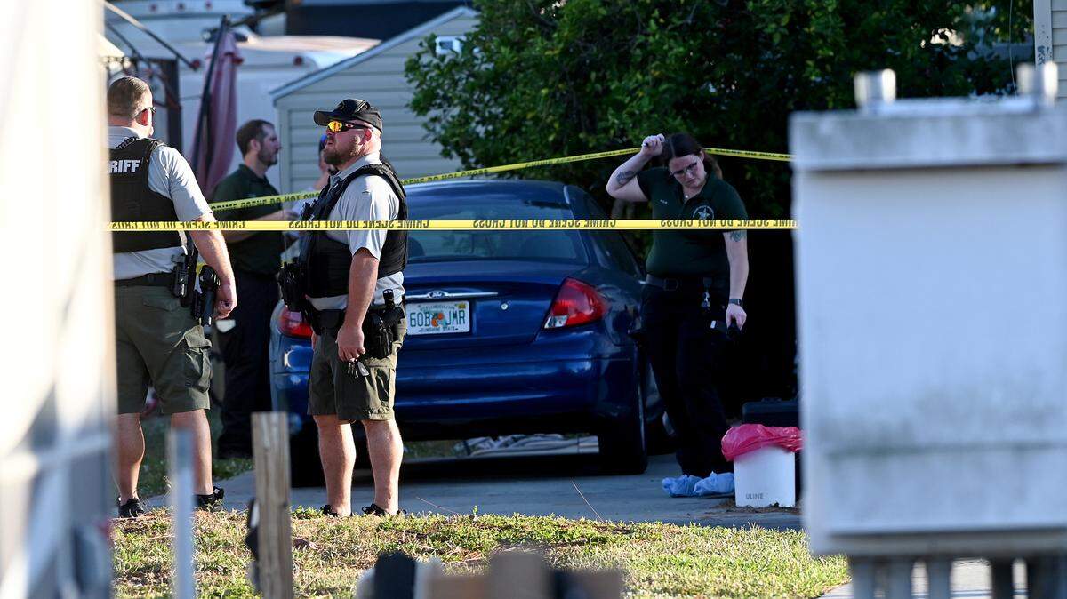Deputies investigate the scene of a double homicide in the Arbor Terrace RV park that happened at around 12:06 pm Friday, Nov. 10.
