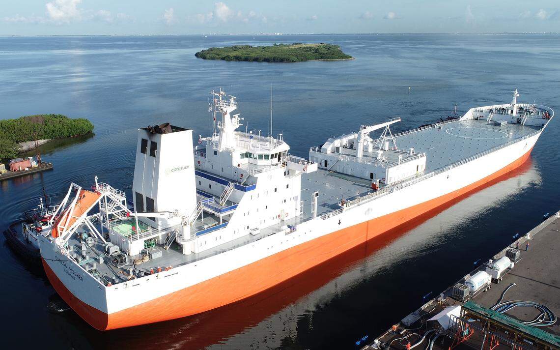 Citrus-carrying tractor-trailers have long been a familiar sight on Manatee County highways. In recent years, fruit juice tankers have been helping meet the need at Tropicana Products.