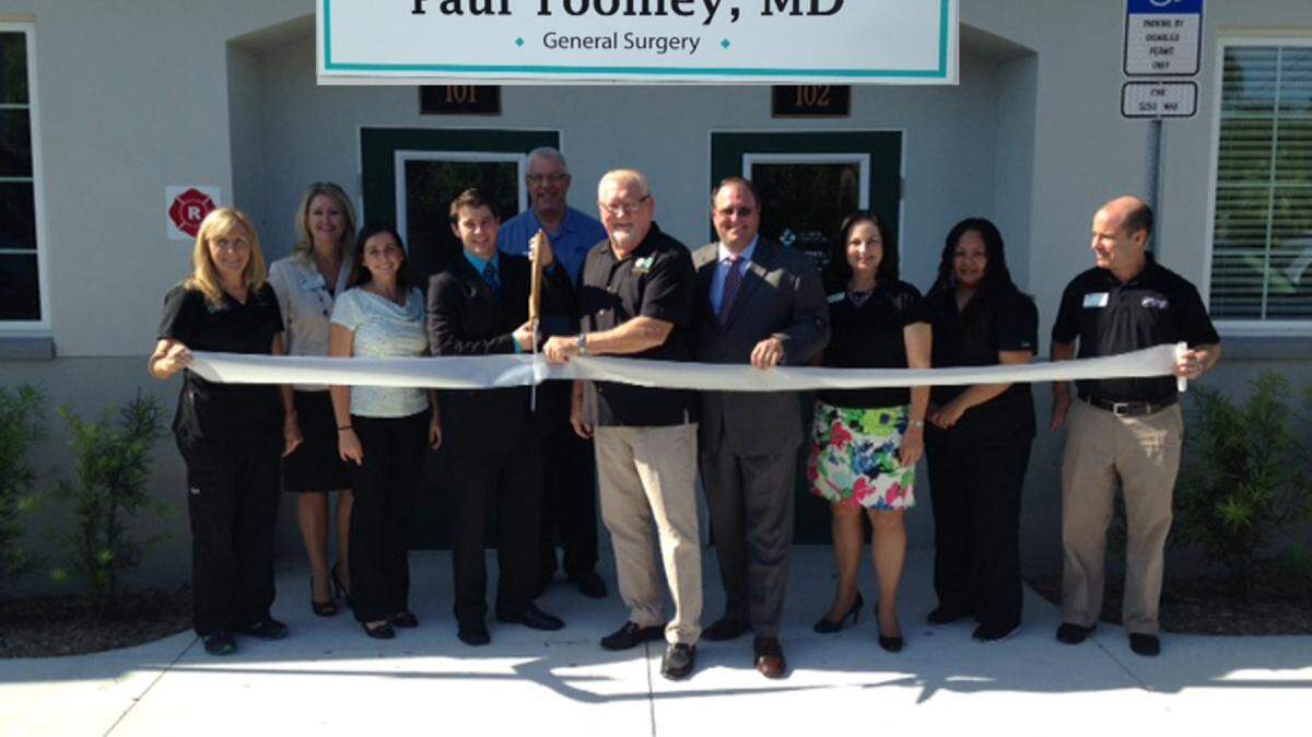 A ribbon cutting was held for Florida Surgical Specialists, 607 Manatee Ave. E., Suite 102, Bradenton. Specialized in robotic surgery and trained in advanced laparoscopic and robotic surgery the company performs laparoendoscopic single-site no-scar surgery for general surgery needs and digestive disorders. For more information, call 941-216-3602 or floridasurgicalspecialists.com. 
 Do you have a ribbon cutting you'd like to submit? Send them to Angie Monroe at amonroe@bradenton.com. 
 Photo courtesy of Manatee Chamber of Commerce.