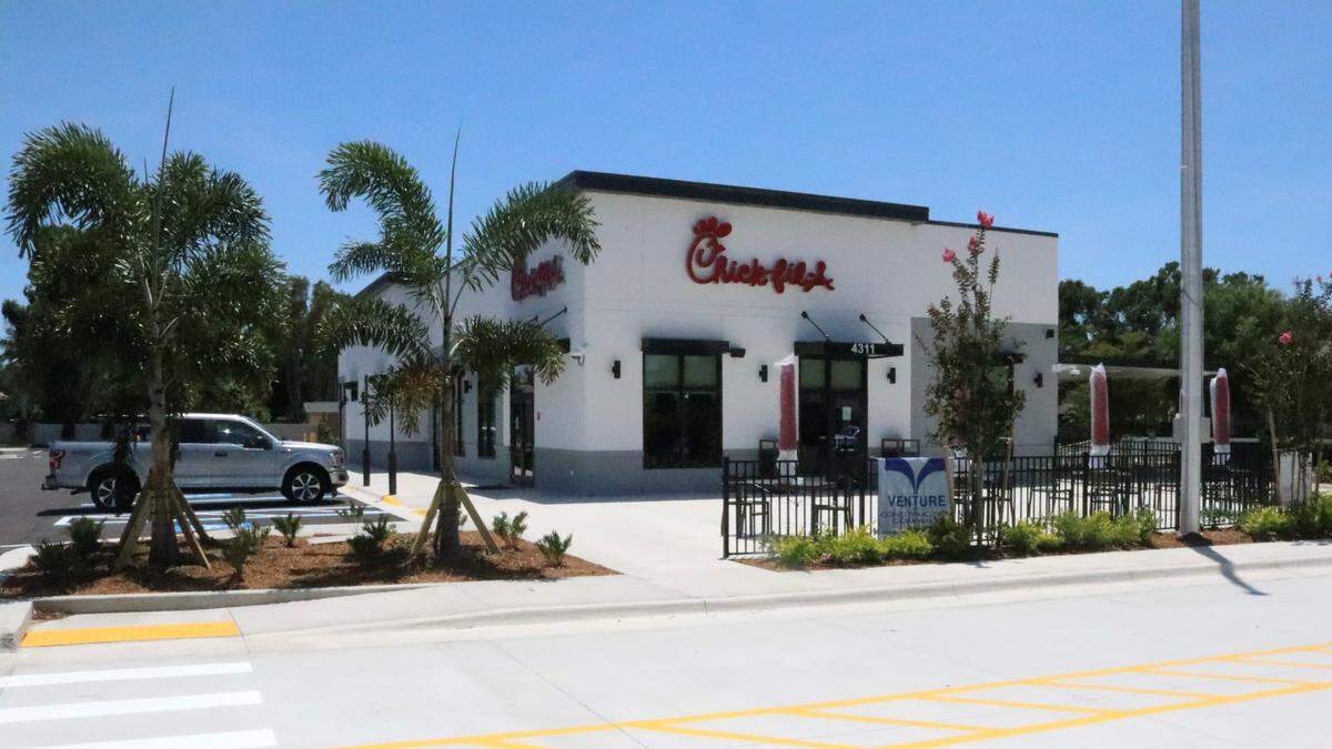 After a two-year wait, the newest Chick-fil-A for Manatee County is opening Thursday at 4311 Manatee Avenue West, shown 5/8/2023.