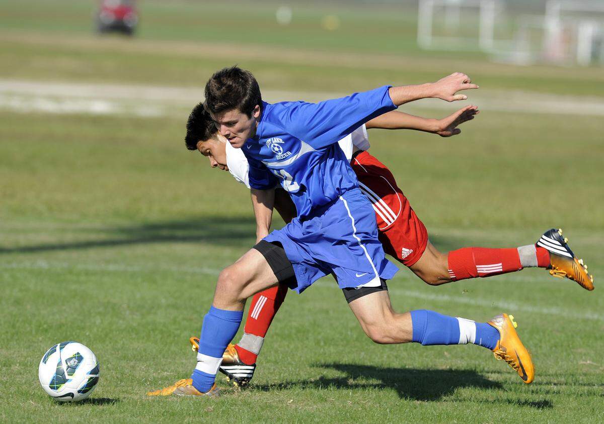 11/23/2012-- The 2021 U.S. Youth Soccer National Championships are headed to Premier Sports Campus in Lakewood Ranch July 20-25. In this 2012 file photo, Palmetto’s Usiel Martinez vies for the ball while playing East Lake in the Nike Thanksgiving tournament at Premier Sports Campus.