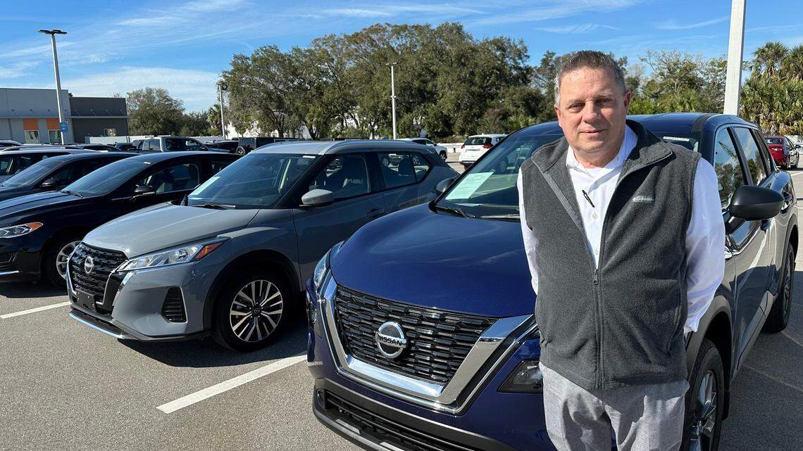 Hanna Cars of Bradenton opens for business this week at 3230 14th St. W. The used-car business specializes in low mileage, late-model cars. Shown above is John Burke, director of operations.