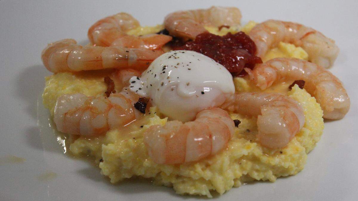 Shrimp and rice grits takes an old standard to new levels. Photos by JULIAN BRUNT/SPECIAL TO THE SUN HERALD