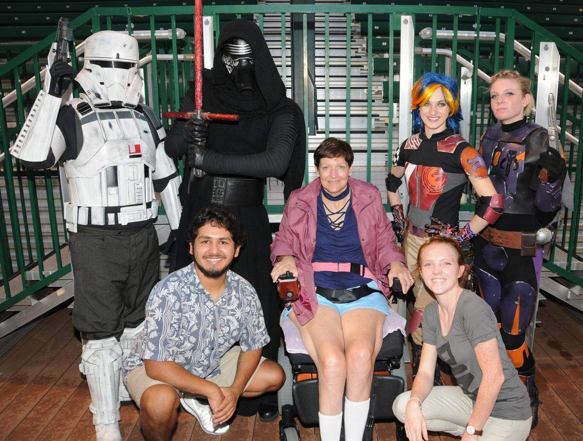 Take photos with iconic Star Wars characters at the Bradenton Marauders “Star Wars Night” on July 13, 2019 at LECOM Park.