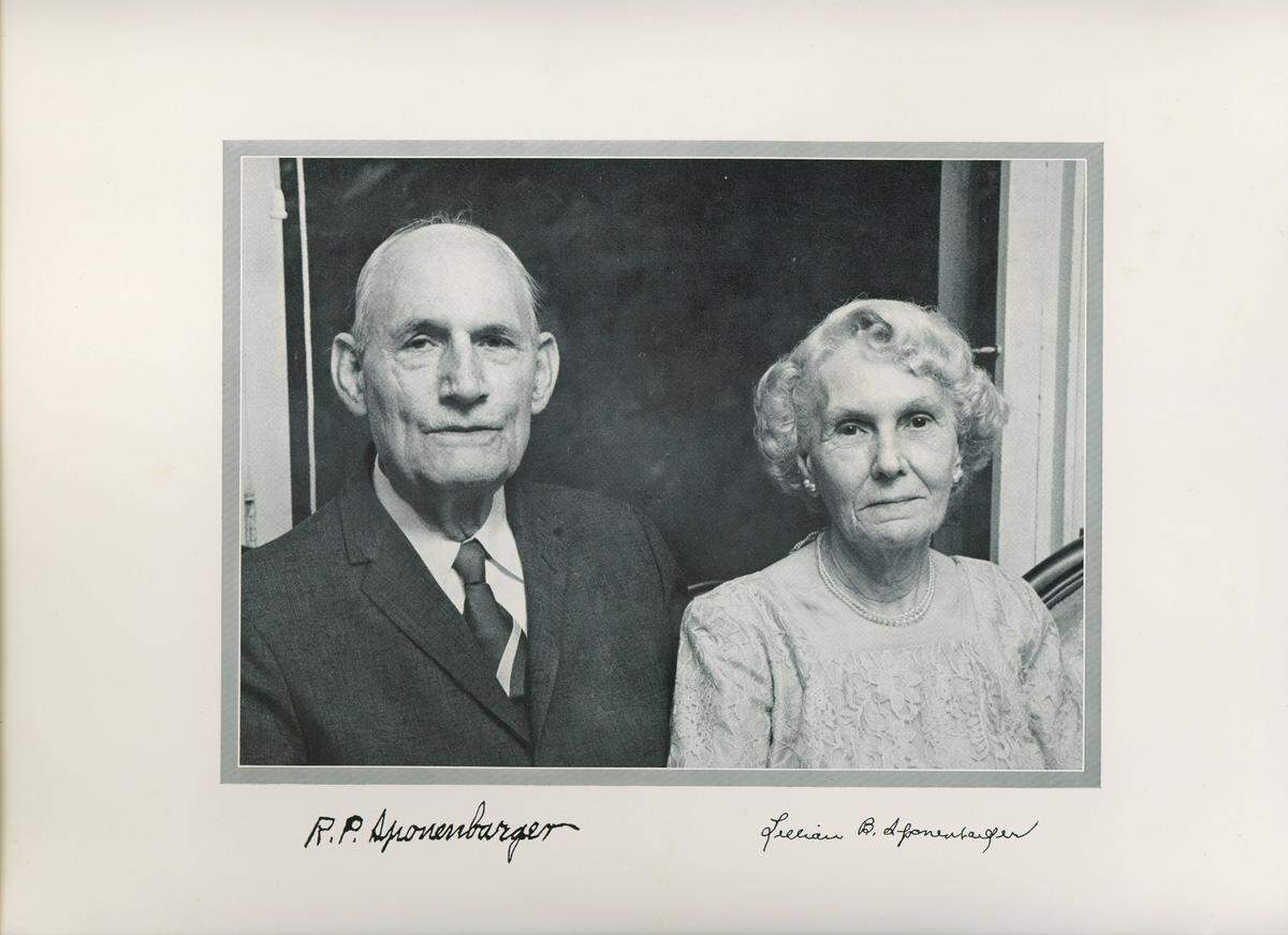 R.P. Sponenbarger, co-founder of the Braidentown Herald, and his wife, Lillian.