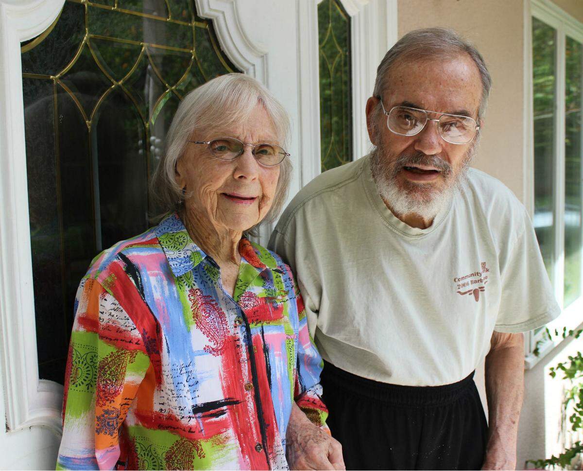 10/22/2014-- Dr. Joe Newhall, who delivered thousands of Bradenton babies and volunteered to work in the jungles of Burma treating patients in the 1960s, has died at 92. He is shown with his wife, Sue at their Bradenton home in 2014.