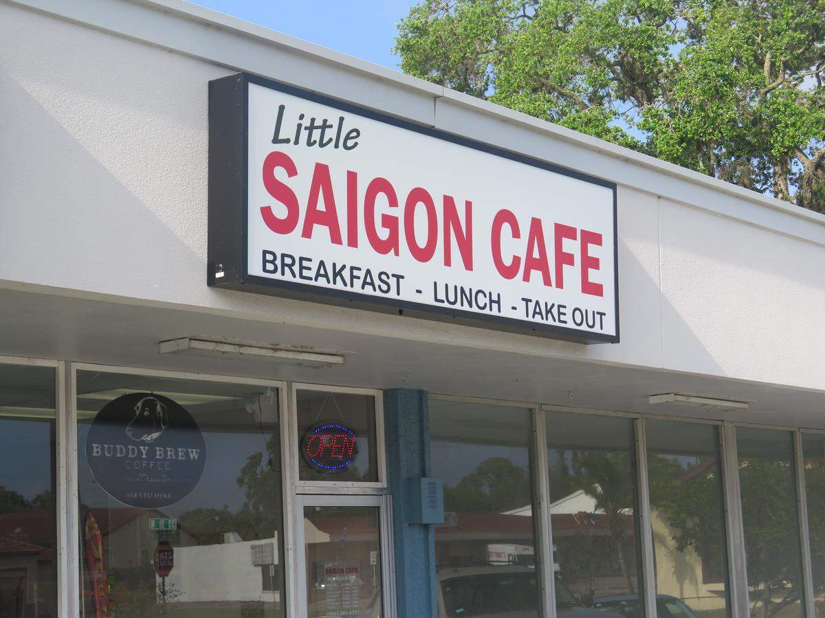 The tofu bahn mi sandwich on homemade bread is a great option for vegan and vegetarian eating at Little Saigon Cafe in Bradenton.