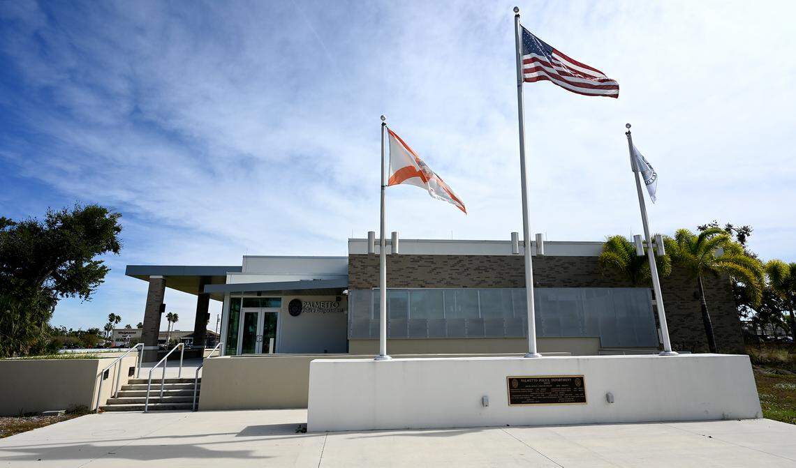 The Palmetto Police Department at 820 10th St. W., Palmetto, FL on Nov. 11, 2025.