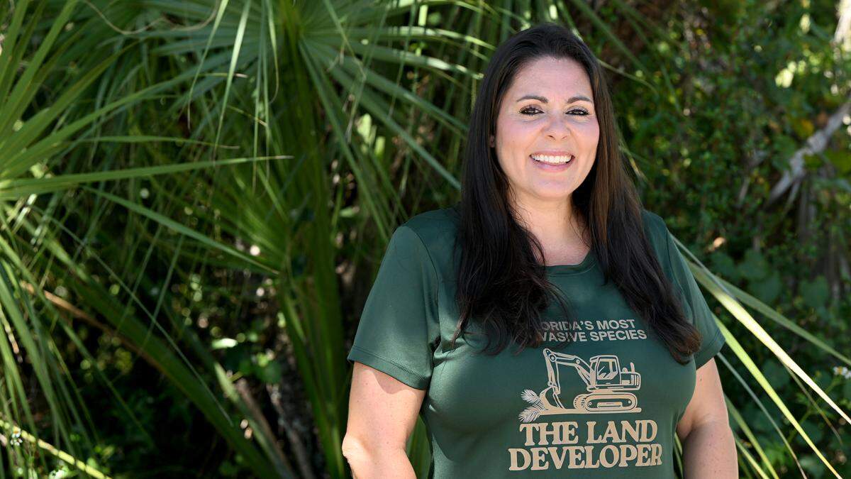 Myakka resident Lindsey Leigh has a lot of concerns about the effects of growth on the Myakka community, here on Sept. 24, 2025.