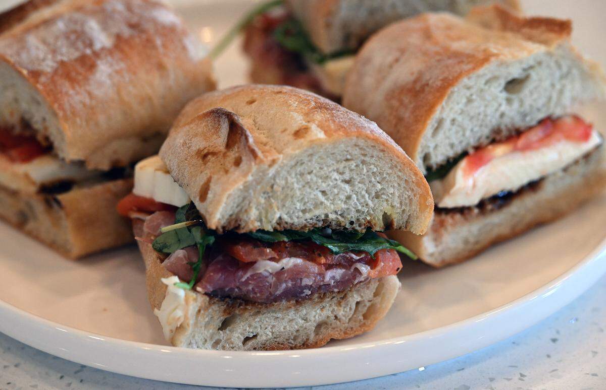 Freshly made sandwiches on Italian bread will be on the menu at Bellabean Coffee & Confections, which is set to open Friday, March 20, at 3549 53rd Ave. W., Bradenton, shown March 17, 2026.