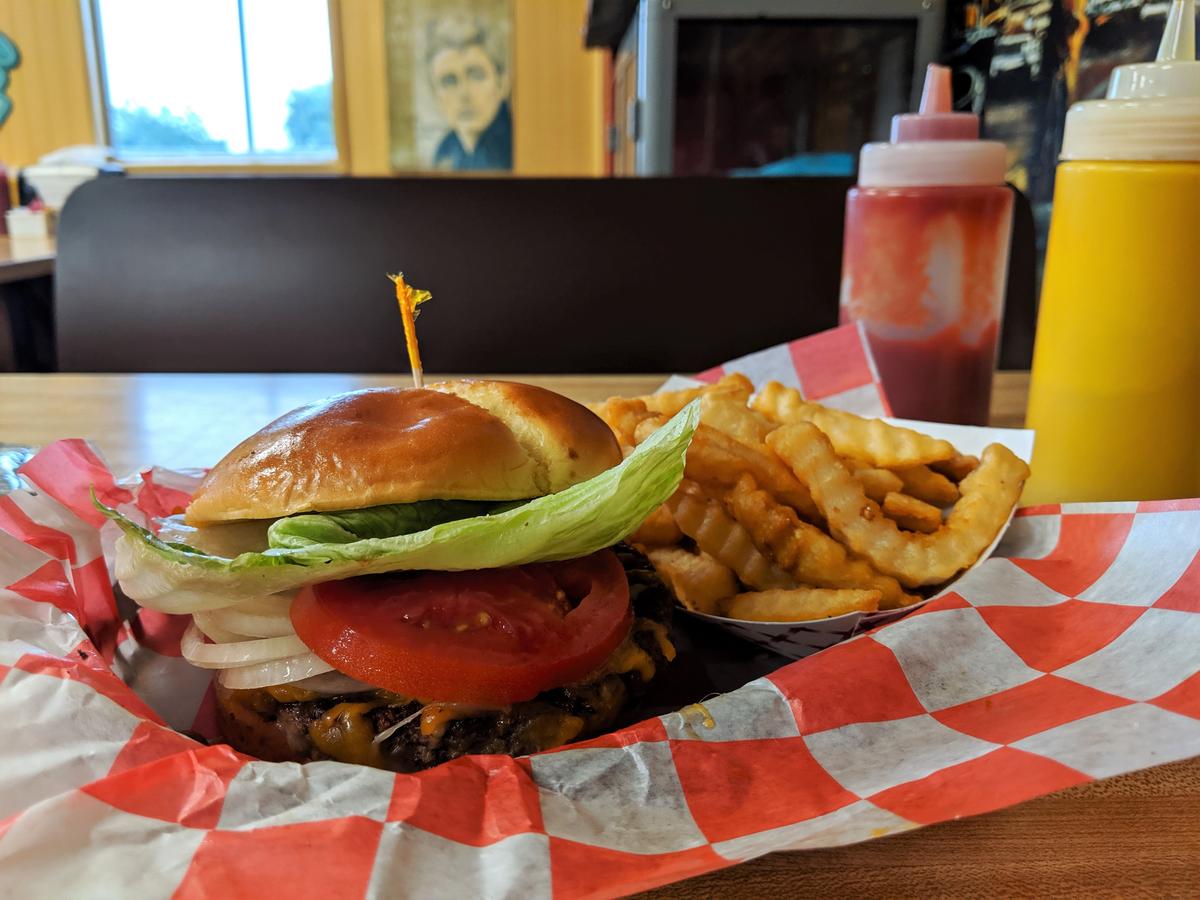 An Impossible Burger served 1950s-style at Shake Station, a burger and ice cream joint in Ellenton.
