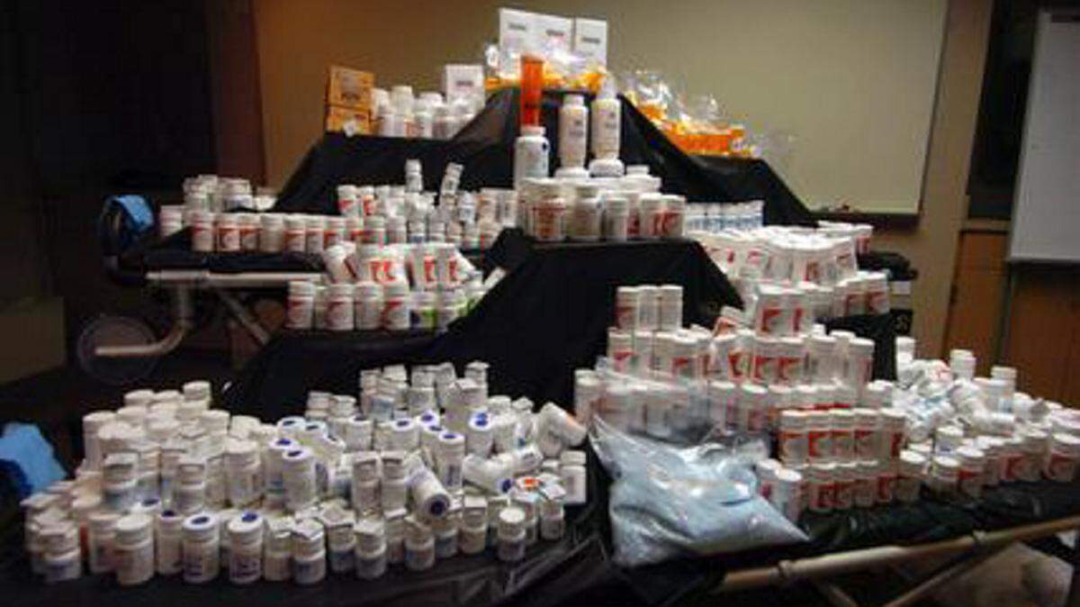 FILE PHOTO -- TIM CHAPMAN/Miami Herald 
 Pills turned in by pain clinics in 2011 to meet the deadline for a law in Florida that tries to regulate the dangerous spread of pill mills and increase in deaths from overdose from prescription drug overdose.