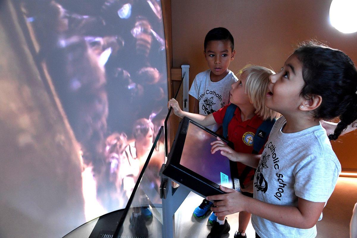Children from St. Martha’s School in Sarasota enjoyed a preview experience of the Bishop Museum’s new Mosaic Backyard Universe. The new section will officially open on October 1.