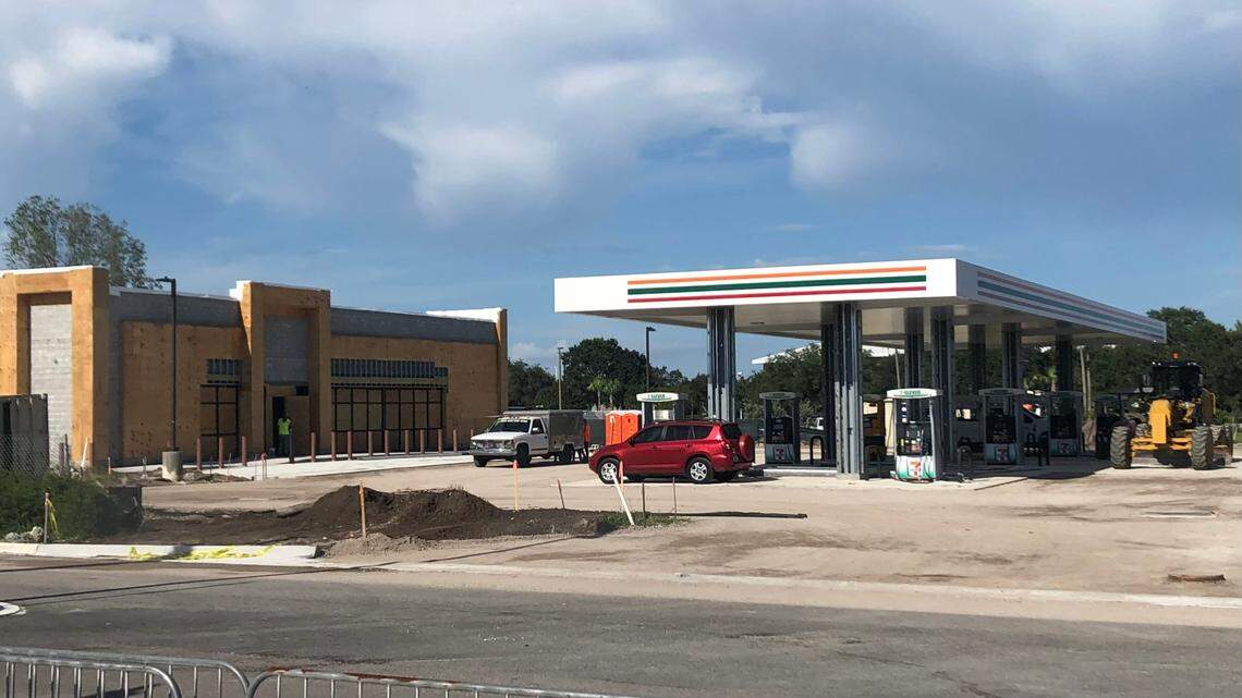 A 7-Eleven convenience store is under construction at Lakewood Ranch’s Center Point development.
